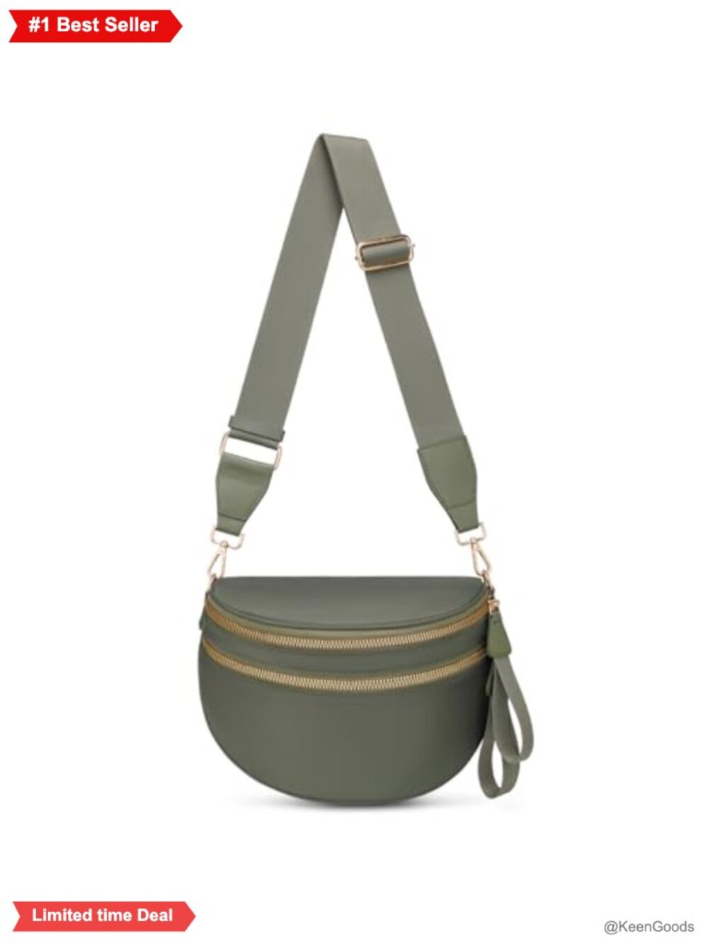 Nylon Crossbody Bum Bag Spacious Checkered Sling Travel Fanny Pack Women